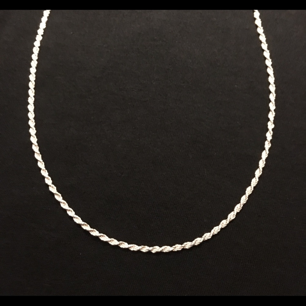 Solid Silver Chain Rope Chain 18in 2mm .925 - Picture 2 of 4